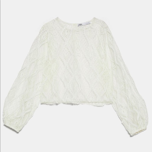 ZARA Mesh Tulle Top - Picture 7 of 10